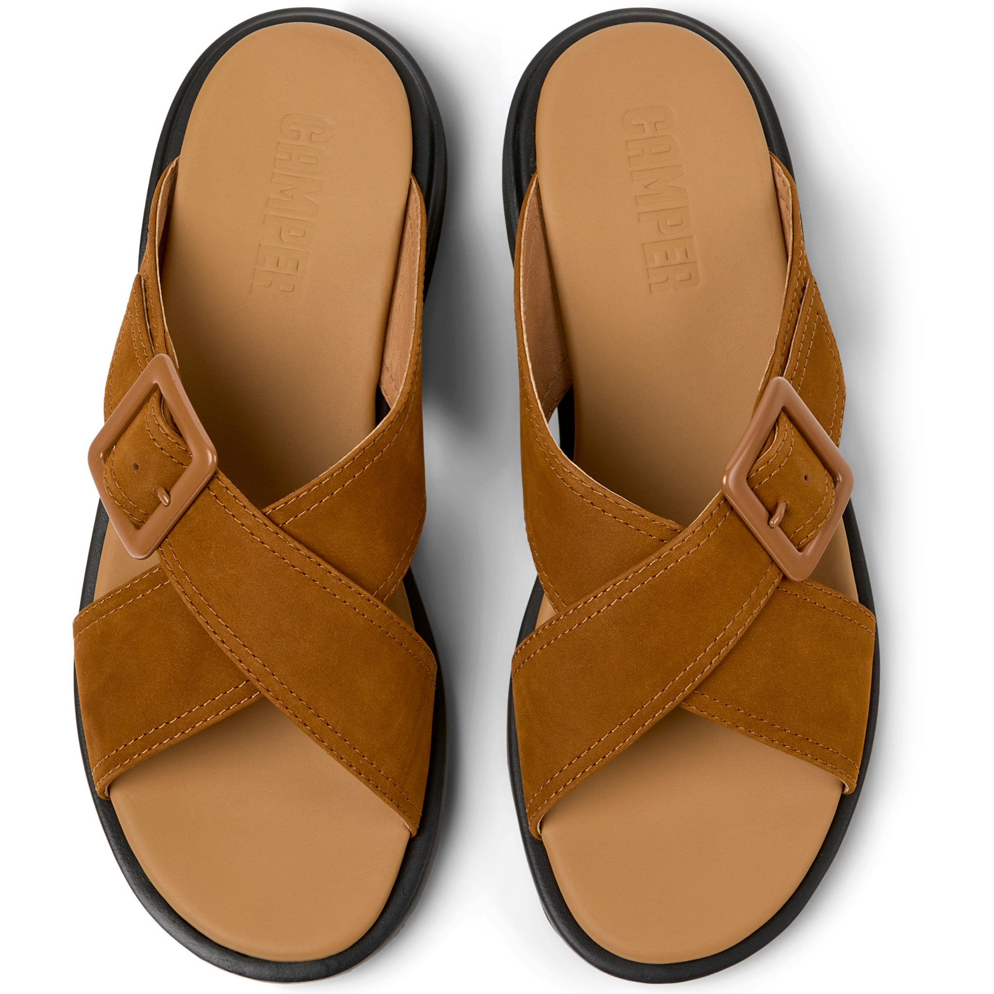 Sandalias - CAMPER Edy - Marron - Cuero Nubuck