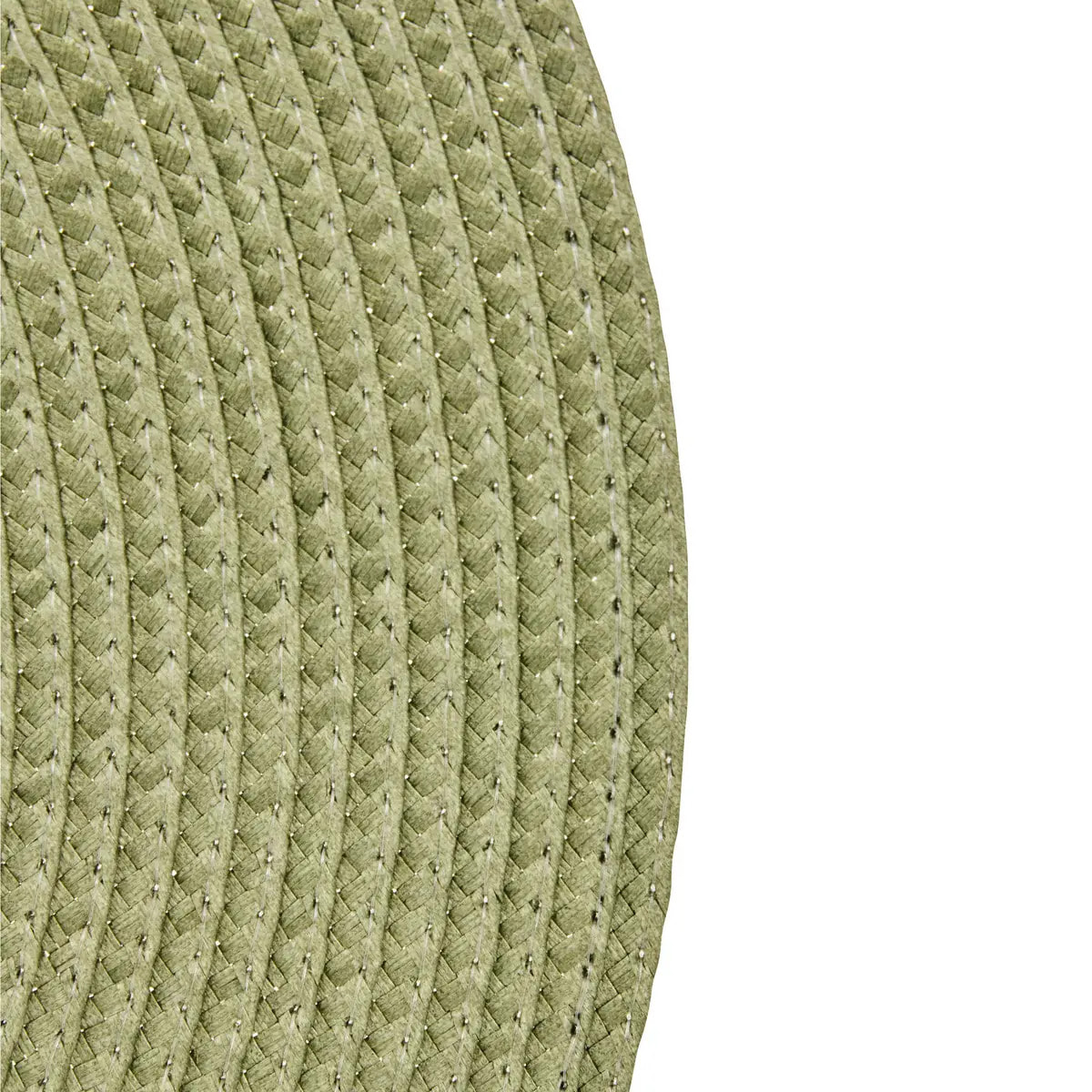 Set de table Tresse vert olive D38xH0,1cm