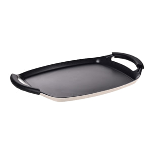 Asador 37x25cm en aluminio forjado en color blanco, apto para inducción y antiadherente expert nerja san ignacio