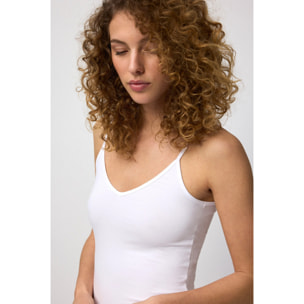 Confezione da 2 canotte in cotone bianco