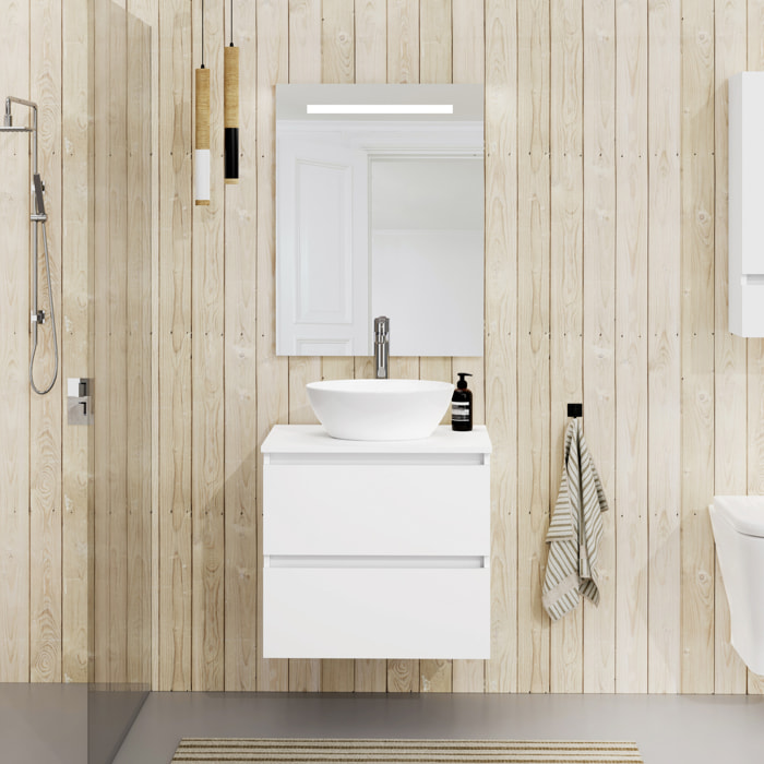 Conjunto de baño LILY SE, Alday, 60cm, Blanco Mate