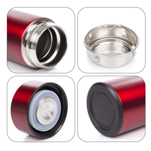 Termo sportivo da 500ml con indicatore di temperatura intelligente. Bottiglia d'acqua isolata sottovuoto, fino a 12 ore di mantenimento del calore.