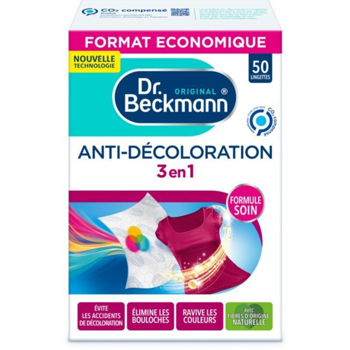 Lingettes DR BECKMANN Anti-décoloration 3en1 x50