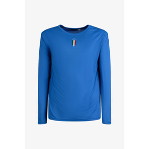 T-shirt Esercito a maniche lunghe sport bluette uomo