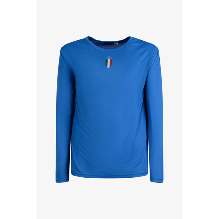 T-shirt Esercito a maniche lunghe sport bluette uomo