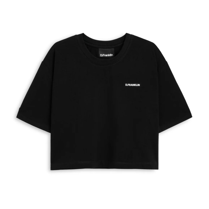 Camiseta Origins Cropped D.Frankin Negro / Blanco