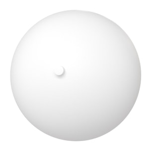 Lampada da parete Mush in acciaio bianco opaco