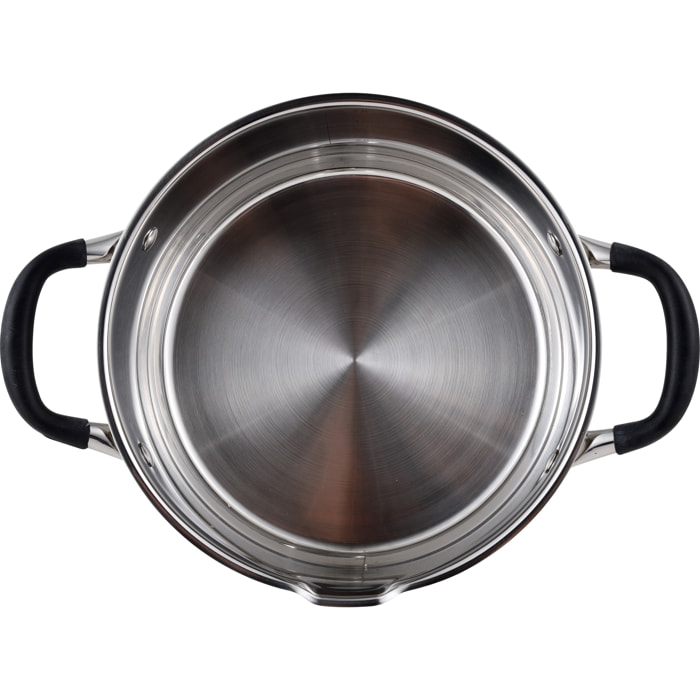 CACEROLA 24X12CM 5L ACERO INOX IND C/TAPA FOODIES MP