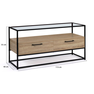 Meuble TV Siena 2 tiroirs L113cm