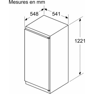Réfrigérateur 1 porte encastrable BOSCH KIR41NSE0 Série 2 tiroir MultiBox XXL