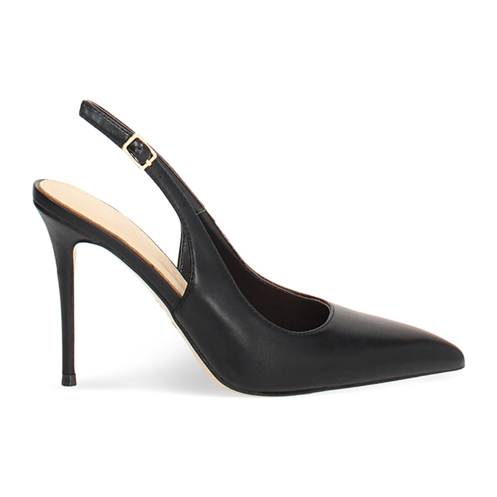 Zapatos de salón negros con tacón de 10 cm