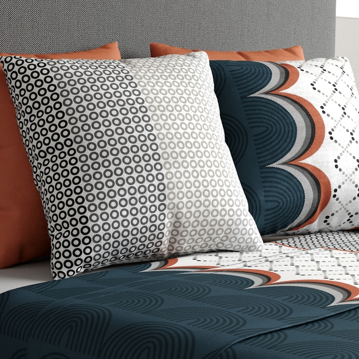 Parure De Drap 3pcs avec Drap housse Bonnet:25cm 100%coton 57fils Antan