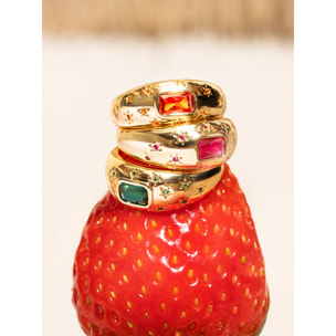 Anillo Charlotte Naranja Baño Oro
