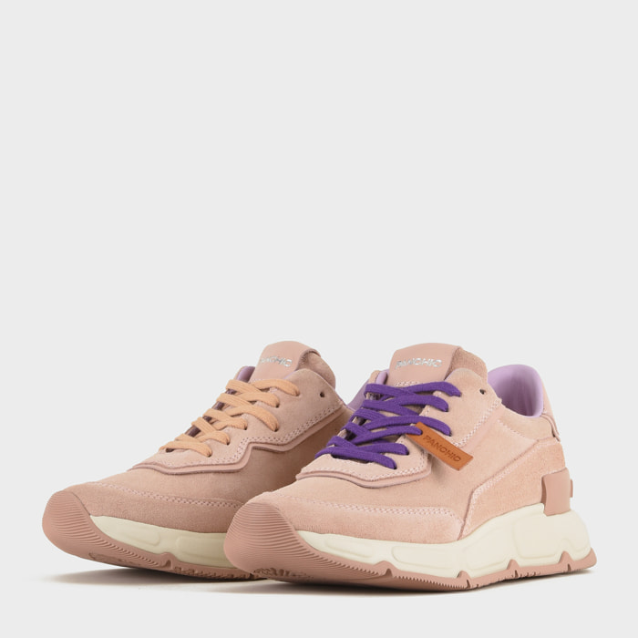 SNEAKER P06 DONNA IN SUEDE E PELLE ROSA CIPRIA