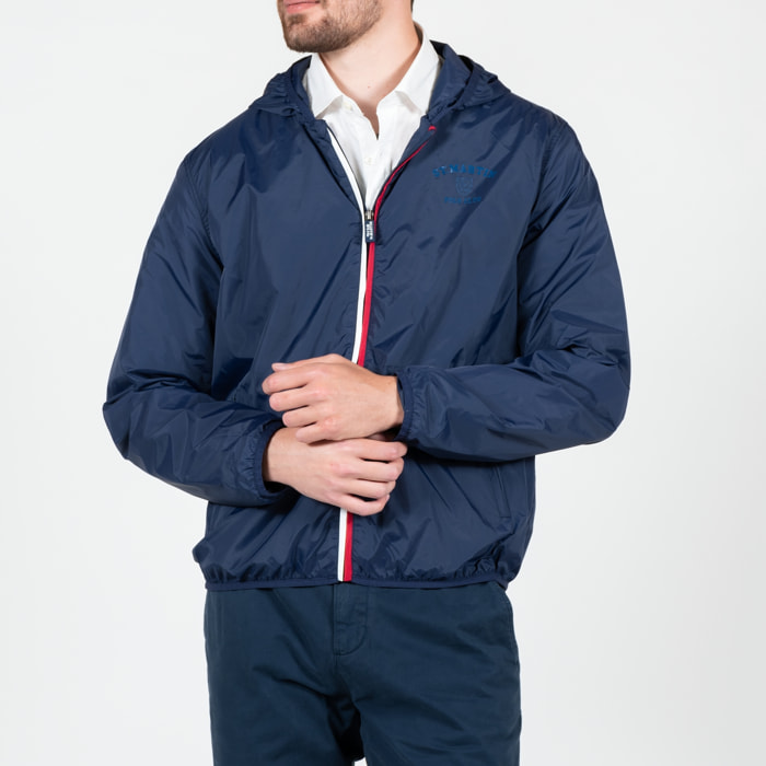 Giubbino in nylon con contrasti di colore