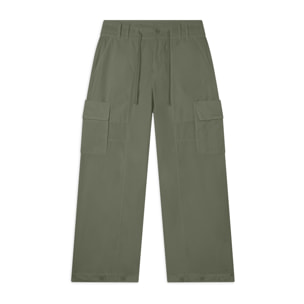 Pantaloni Cargo in popeline con fondo regolabile