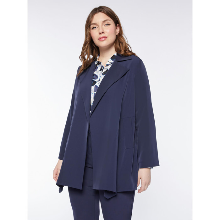 Fiorella Rubino - Elegante chaqueta acampanada - Azul