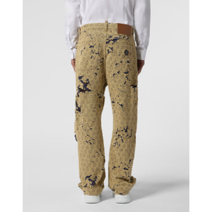 PHILIPP PLEIN Destroyed Beach Boy Fit Jeans Monogram