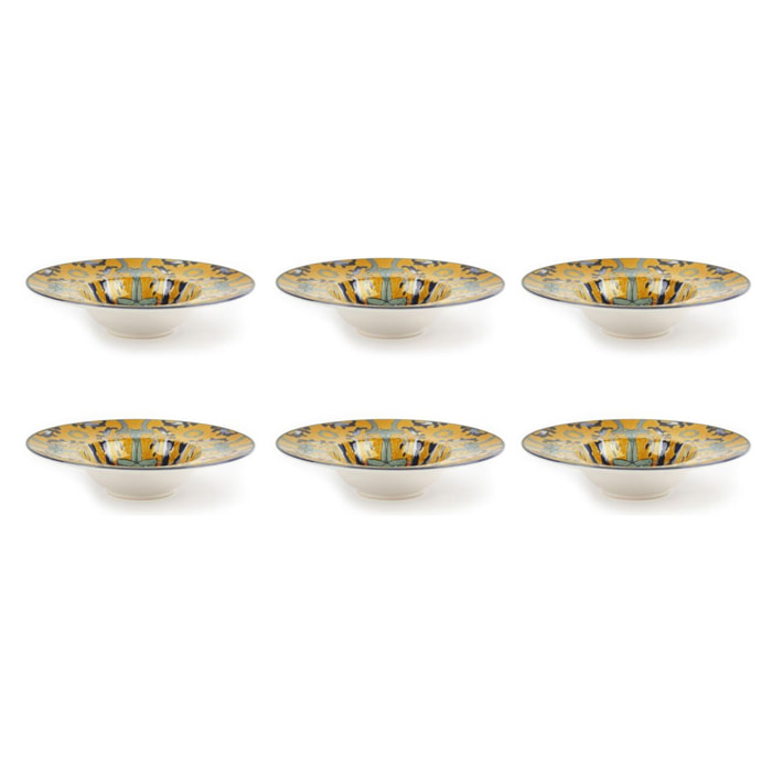 Set de 6 Bols À Pâtes Excelsa Trinacria, céramique, multicolore