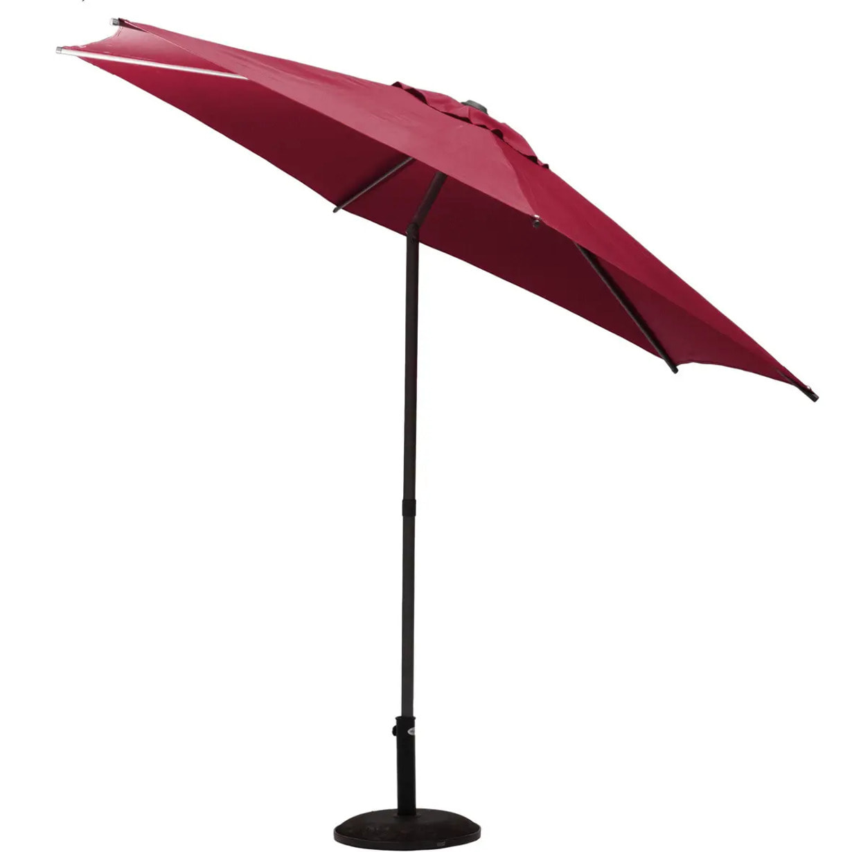 Parasol droit rond Soya Bordeaux