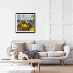 Poster Paysage au bord de mer - August Macke Affiche + cadre en bois - Noir