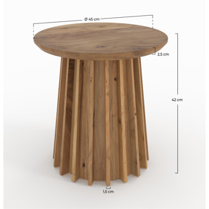 Table d'appoint en bois massif d'acacia - Suzon