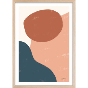 Affiche Couleurs du sud Affiche + cadre en bois - Chêne