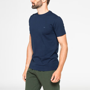 T-SHIRT GIROCOLLO IN COTONE TINTA UNITA