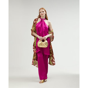 Top Fluttuante con Collo Halter