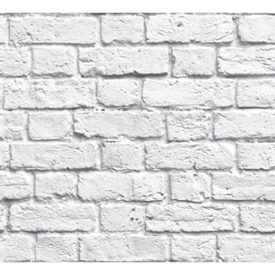 Papel pintado CERAMIKO, Ladrillo blanco 53x1000 cm