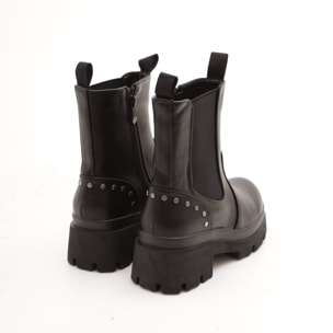 STIVALETTO ELASTICO BORCHIE NERO