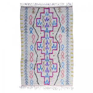 Authentique tapis berbère fait à la main en laine motif ethnic PAJA