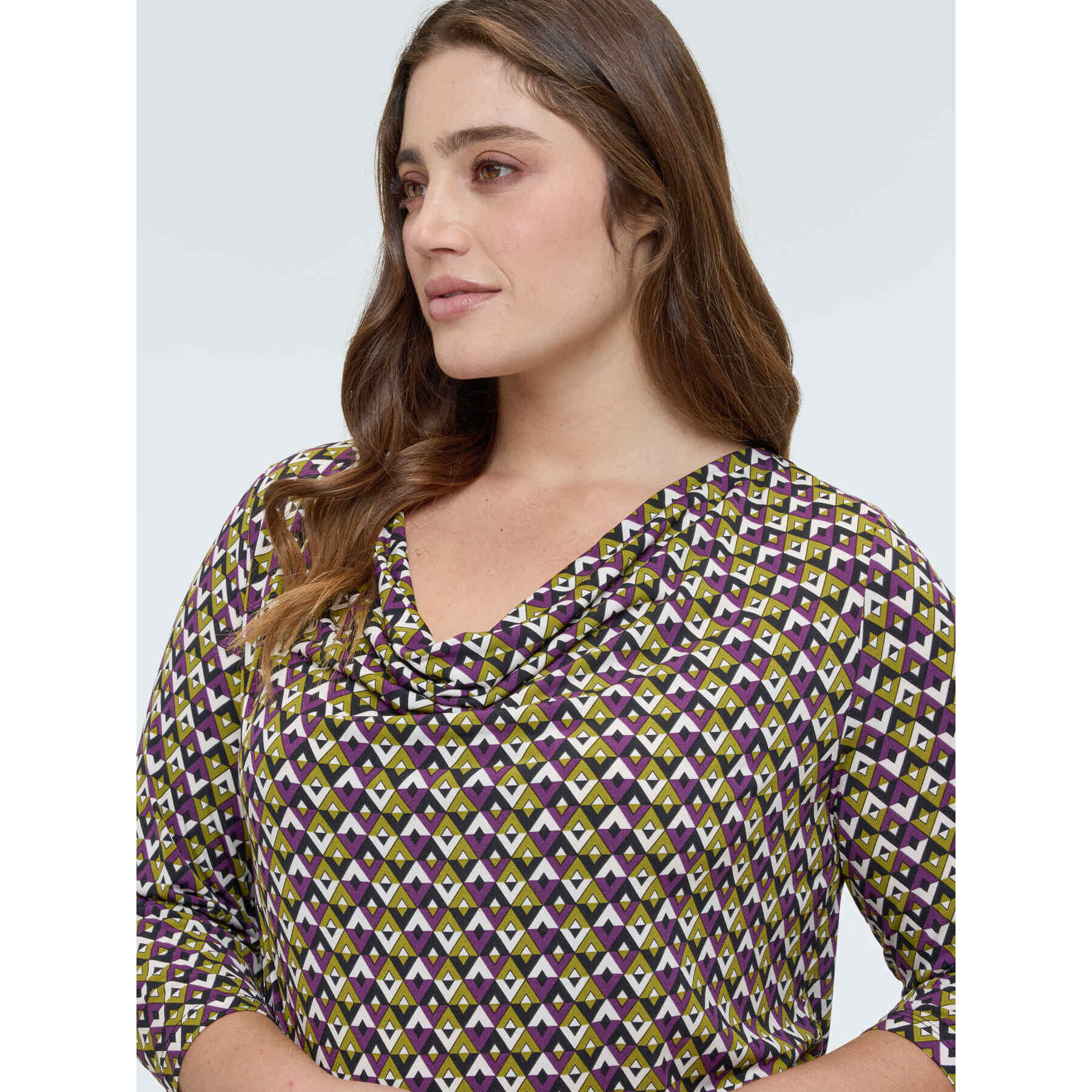 Fiorella Rubino - T-shirt in jersey con stampa geometrica - Nero