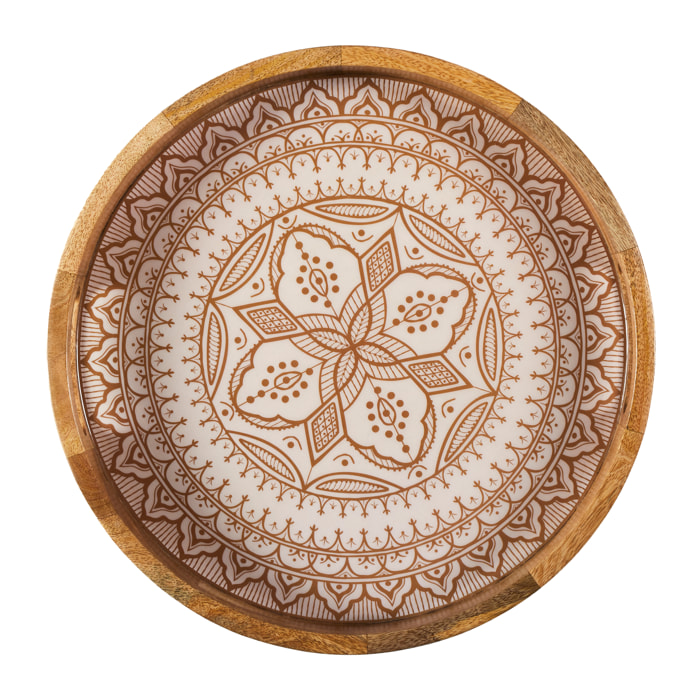 PLATEAU ROND MANGUIER DUNE TERRACOTTA D35