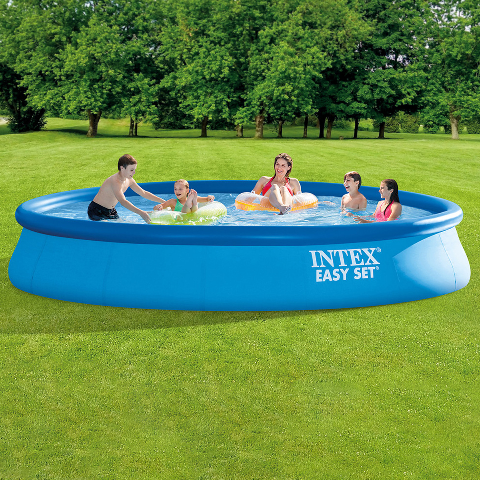 Intex Piscina Easy Set rotonda con Pompa Filtro, 457x107 cm