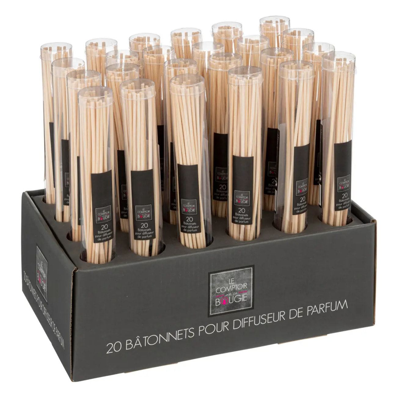 Lot de 20 bâtons diffuseurs blanc ivoire H40cm