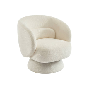 Fauteuil pivotant 360° tissu ELIAS