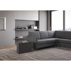 Consolle allungabile 90x42/302 cm Evolve Antracite Spatolato allunghe interne con panca inferiore