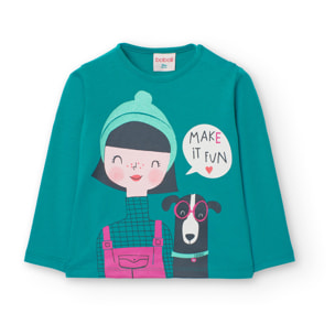 Camiseta punto básica de bebé niña -BCI