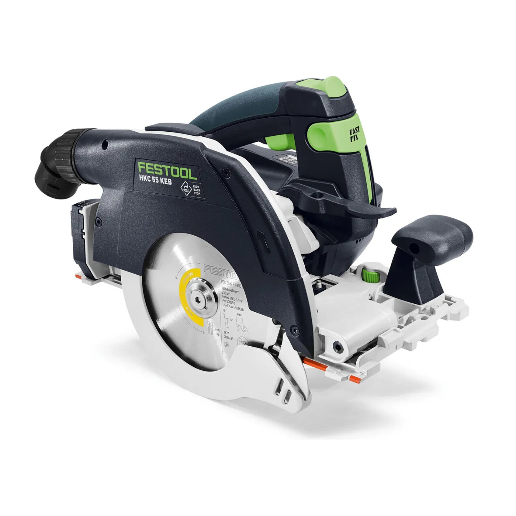 Scie circulaire à capot basculant sans fil HKC 55 KEB-Basic - FESTOOL - sans batterie, ni chargeur - SYSTAINER - 578302