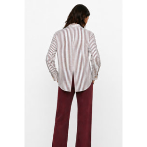 Kocca - Camicia a righe in misto cotone con incrocio in vita Donna