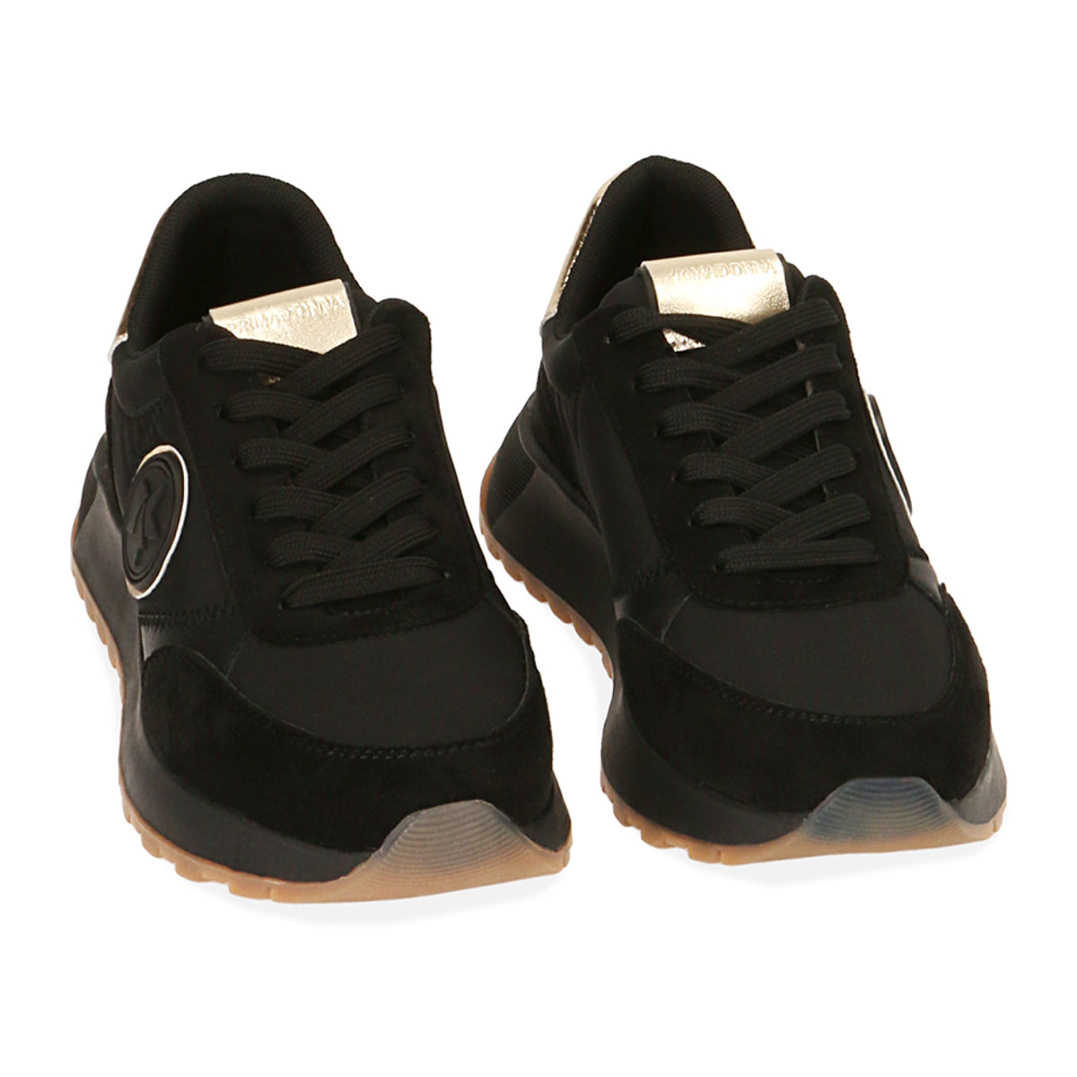 Sneakers negras en lycra