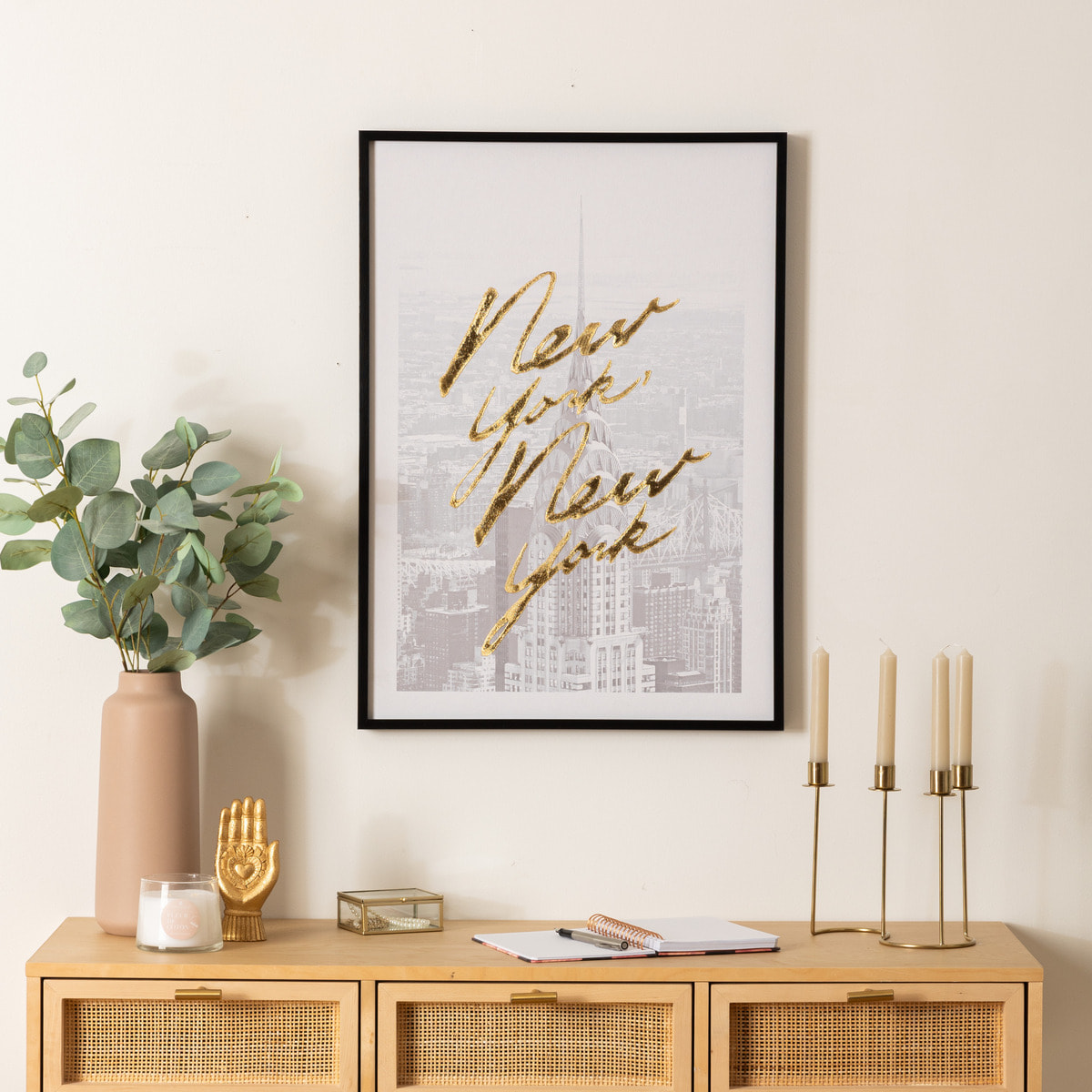 Toile imprimée encadrée Betty 50x70cm