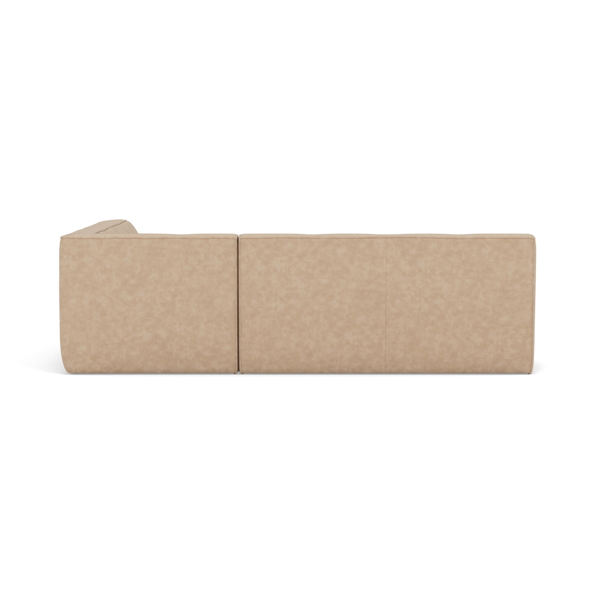 Alya - canapé modulable d'angle réversible 4 places en simili - Beige