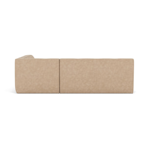 Alya - canapé modulable d'angle réversible 4 places en simili - Beige