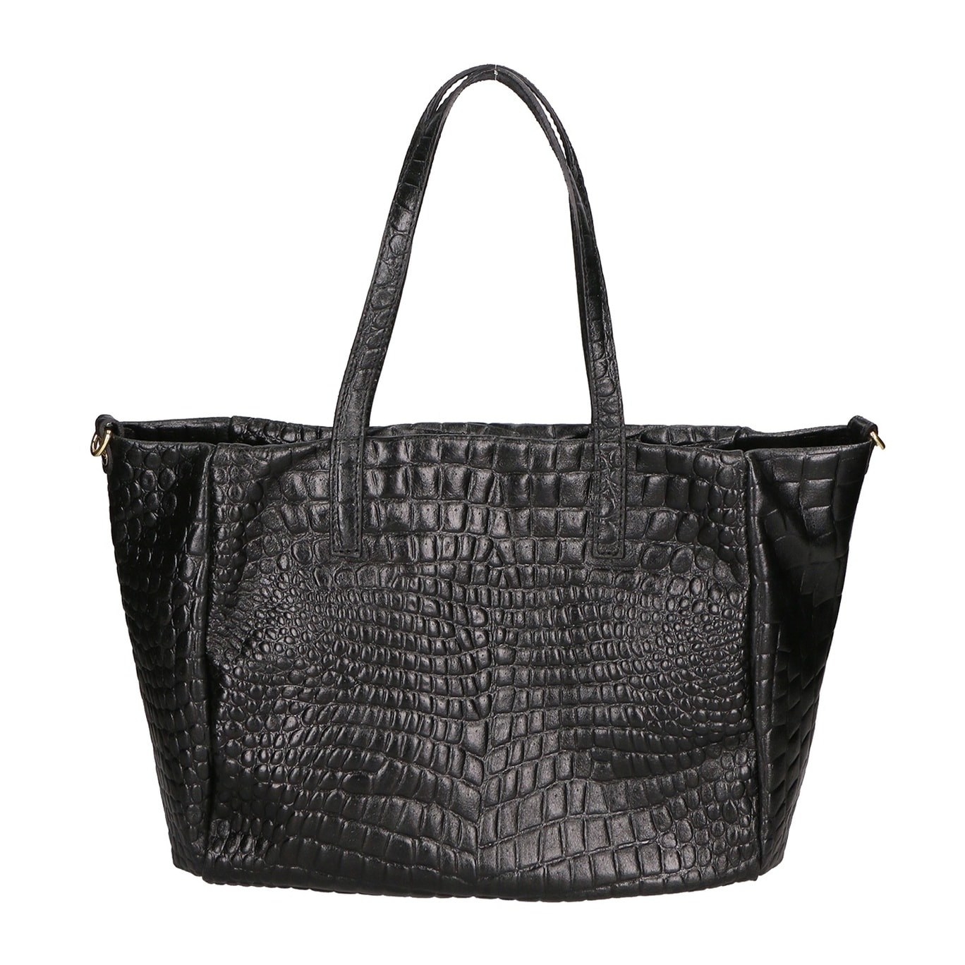 Borsa a spalla da donna - Modello Lorella - Vera pelle croco - 37.0 x 23.0 x 10.0 cm
