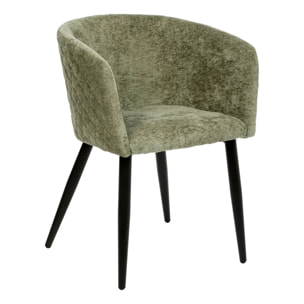 Fauteuil "Marlo" vert kaki L55xp55xH76cm