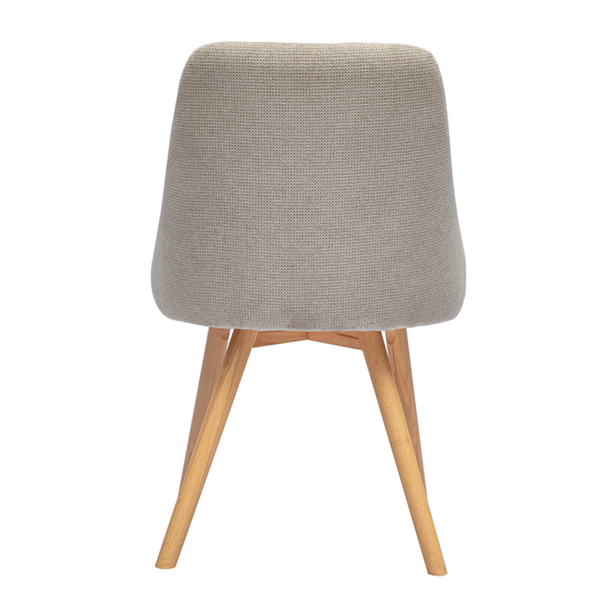 Chaises scandinaves en tissu chenille beige et bois clair (lot de 2) HASTA