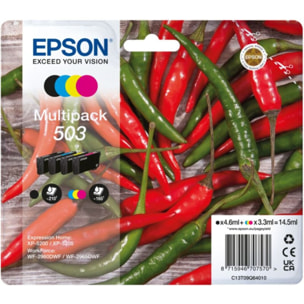 Cartouche d'encre EPSON Pack Multipack 4 Originales 503 (Noir + 3 Couleurs) - C13T05A64010