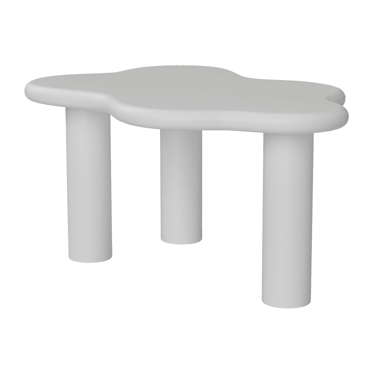 Clémentine – Table basse design en magnésie blanche